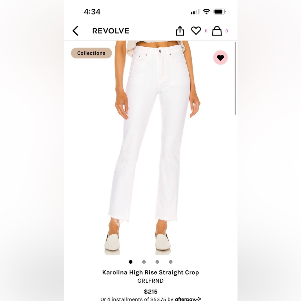 GRLFRND Karolina High Rise Straight Leg Crop Jeans